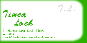 timea loch business card